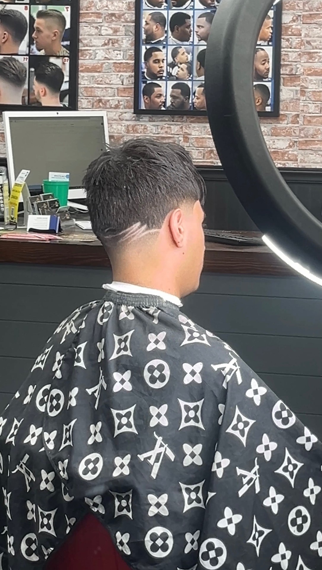 Taper fade with custom design line